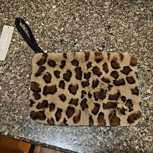 CHICO'S Faux fur wristlet